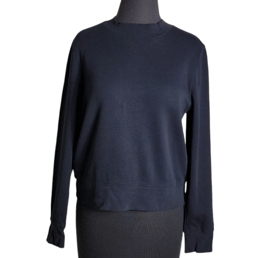 Madewell women's mock Nmneck sweatshirt black cotton blend pullover size medium